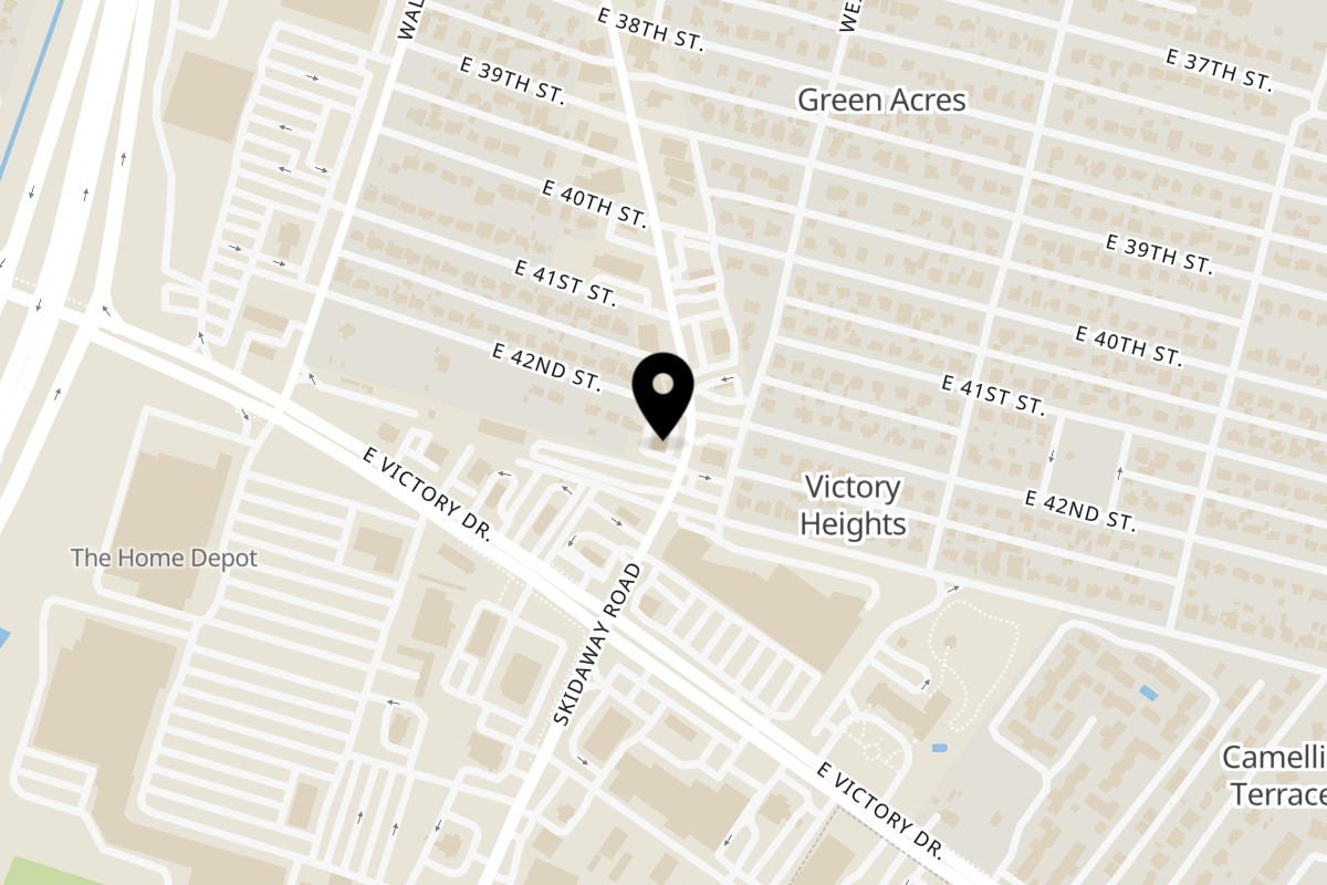 Map showing the location of Sisters of the New South Sisters of the New South on 2605 Skidaway Rd in Savannah